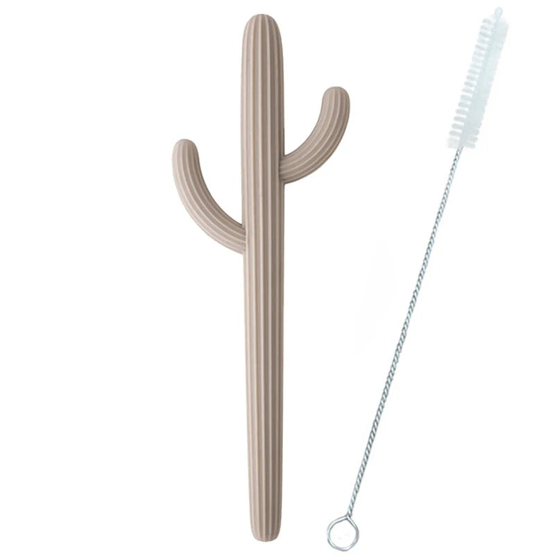 Baby Shower Gifts Silicone Teethers Fidget Toys For Newborns Cactus Shape Straw Teething Infant Chewing Toy Children's Products
