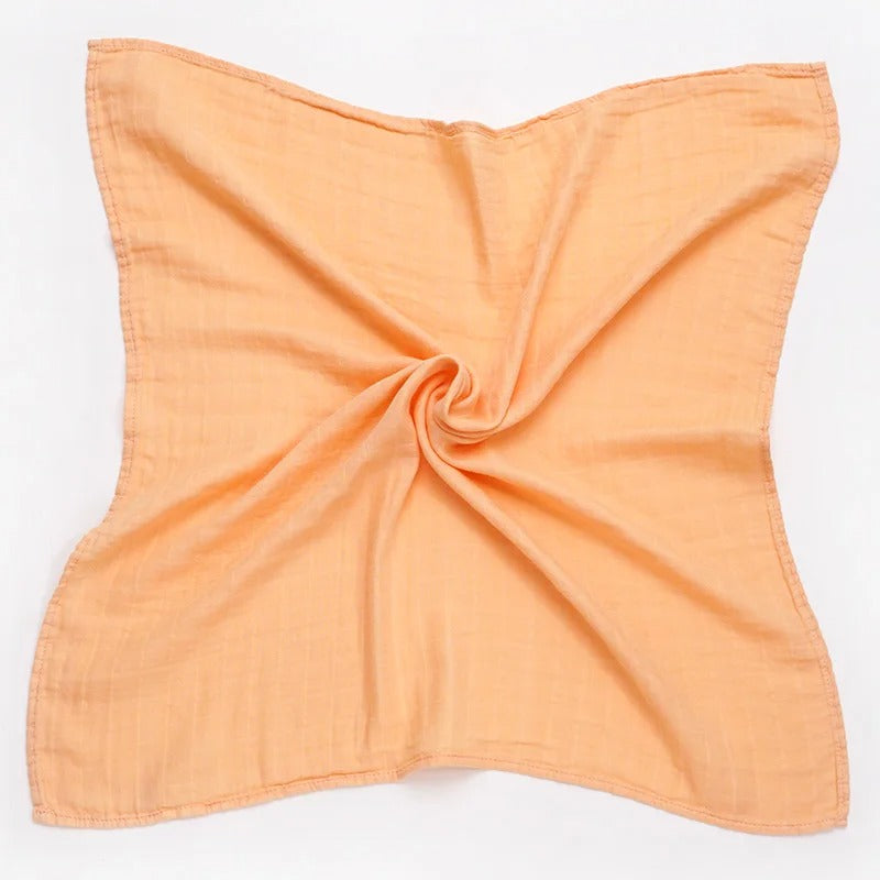 Muslin 70%Bamboo 30%Cotton Baby Blanket Baby Bed Soft Swaddle Newborn Pure Color Feeding Bibs Bandana Burp Cloth Towel Scarf