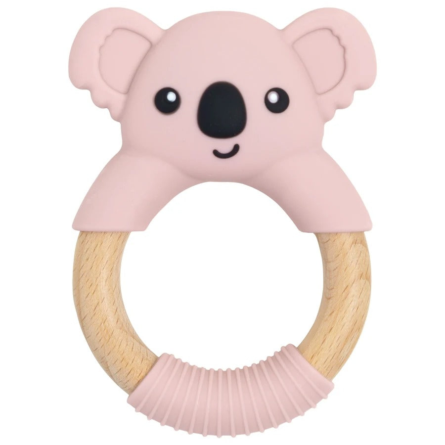 1PC BPA Free Koala Wood Ring Kids Teething Rodent Infant Baby Teether Toys Baby Gym Mobile Rattles Newborn Educational Toys
