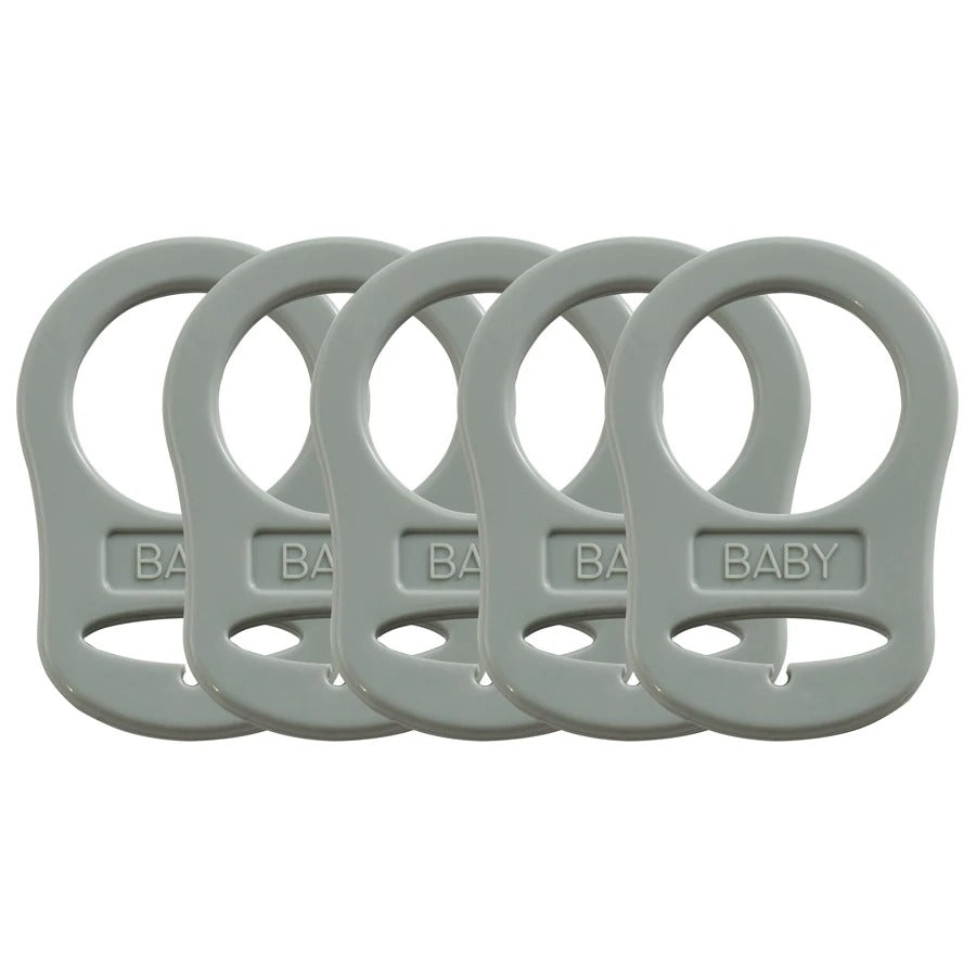 5PCS Soft Silicone Baby Dummy Pacifier Holder Clip Adapter Button Baby Mam Ring Newborn Nipple Teether Toys Baby Accessories