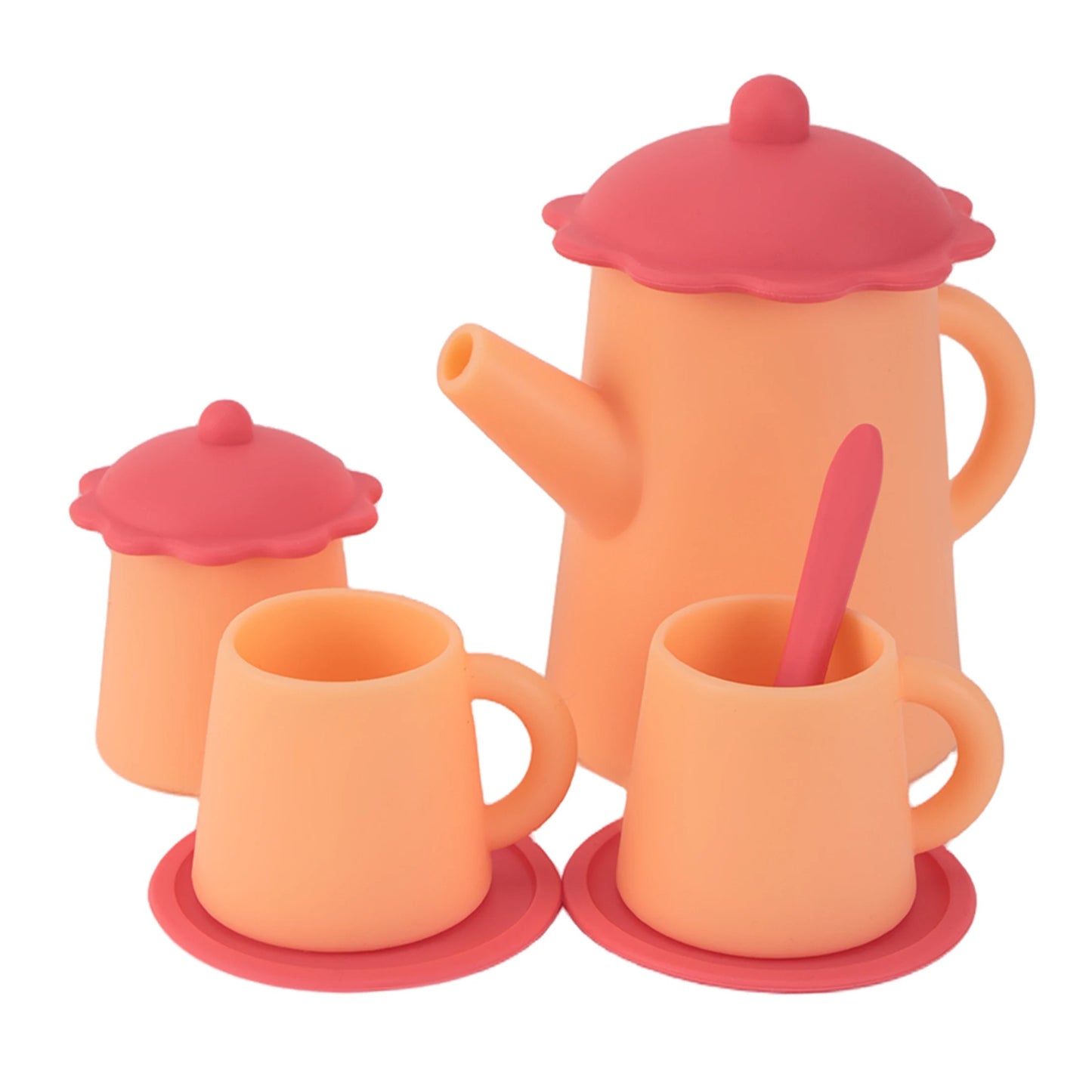 7PCS/Set Baby Silicone Feeding Cup Tableware Set BPA Free Learning Drink Cup For Kids Toddler Educational Toys Baby Shower Gifts