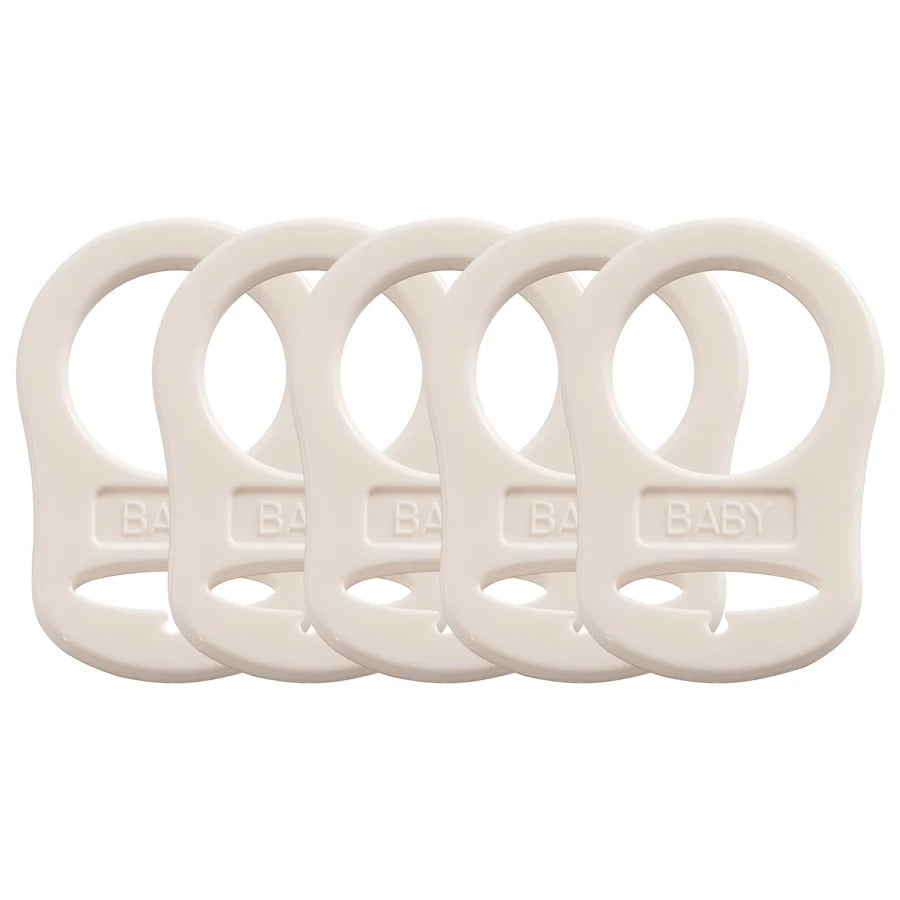 5PCS Soft Silicone Baby Dummy Pacifier Holder Clip Adapter Button Baby Mam Ring Newborn Nipple Teether Toys Baby Accessories