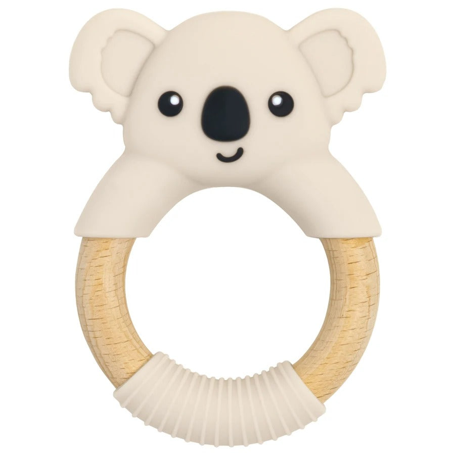 1PC BPA Free Koala Wood Ring Kids Teething Rodent Infant Baby Teether Toys Baby Gym Mobile Rattles Newborn Educational Toys