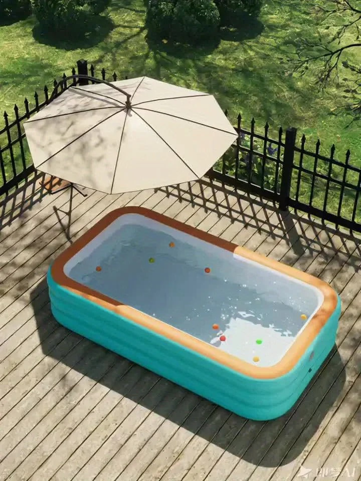 Thickened PVC inflatable swimming pool for adults and children outdoor water party summer garden courtyard home foldable pool