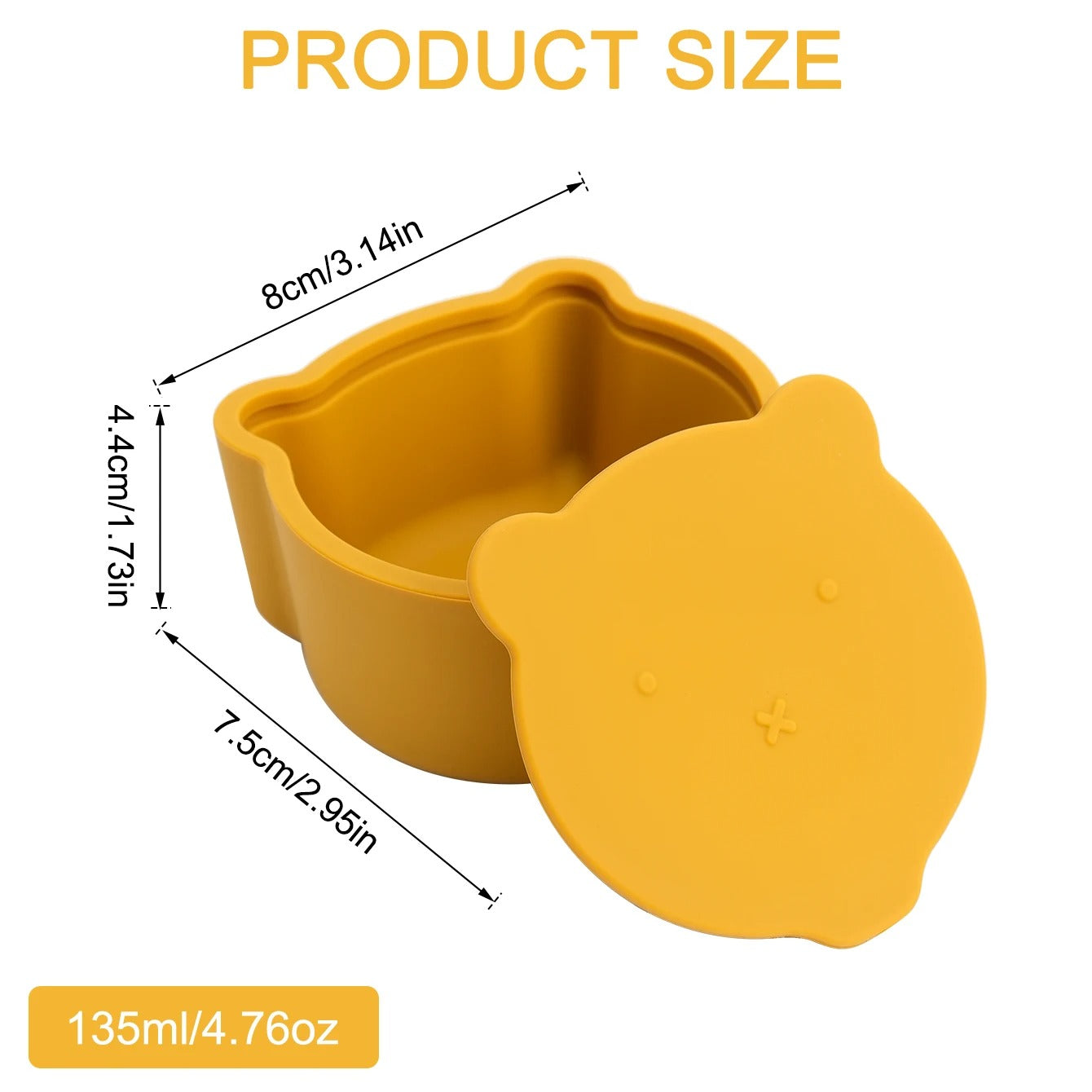 1PCS Baby Cartoon Silicone Feeding Snack Cup Toddle Portable Food Storage Box Portable Snacks Container Children's Tableware