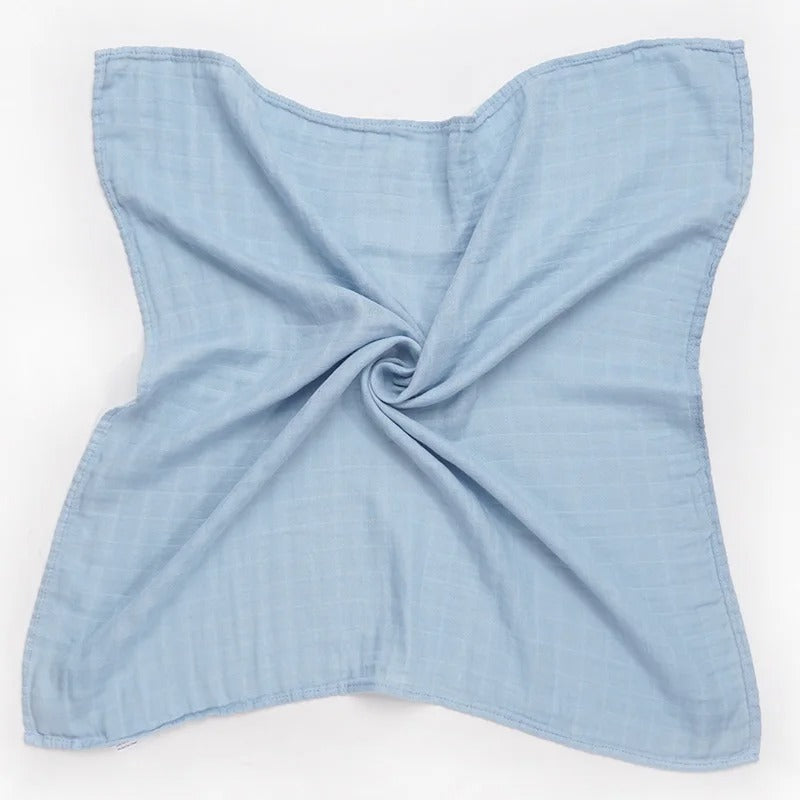 Muslin 70%Bamboo 30%Cotton Baby Blanket Baby Bed Soft Swaddle Newborn Pure Color Feeding Bibs Bandana Burp Cloth Towel Scarf