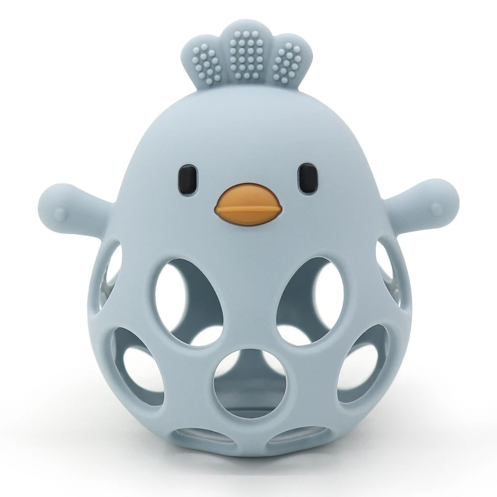 1Pcs Baby Teether Gloves Kids Cartoon Chick Shape Teether Toy Silicone Dental Care Gums Anti-eating Hand Molar Baby Accessorie