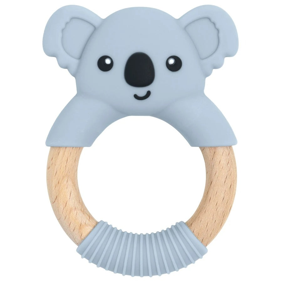 1PC BPA Free Koala Wood Ring Kids Teething Rodent Infant Baby Teether Toys Baby Gym Mobile Rattles Newborn Educational Toys
