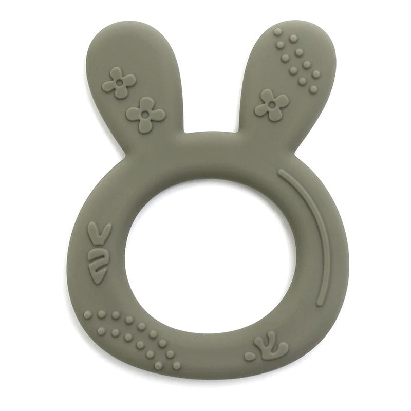 1PCS BPA Free Baby Silicone Teether Toy Cute Chewing Teething Toys Kids Teething Ring Sensory Toys For Toddlers Teether Toy