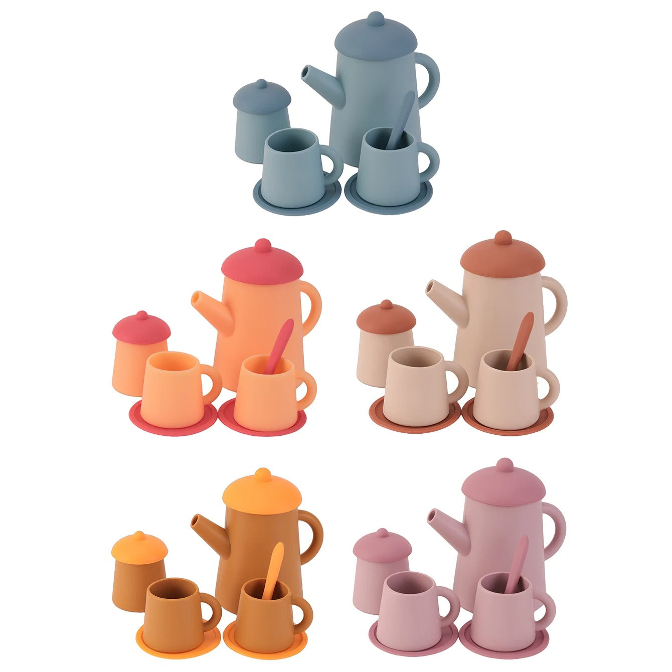 7PCS/Set Baby Silicone Feeding Cup Tableware Set BPA Free Learning Drink Cup For Kids Toddler Educational Toys Baby Shower Gifts
