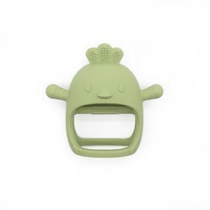 1Pcs Baby Teether Gloves Kids Cartoon Chick Shape Teether Toy Silicone Dental Care Gums Anti-eating Hand Molar Baby Accessorie