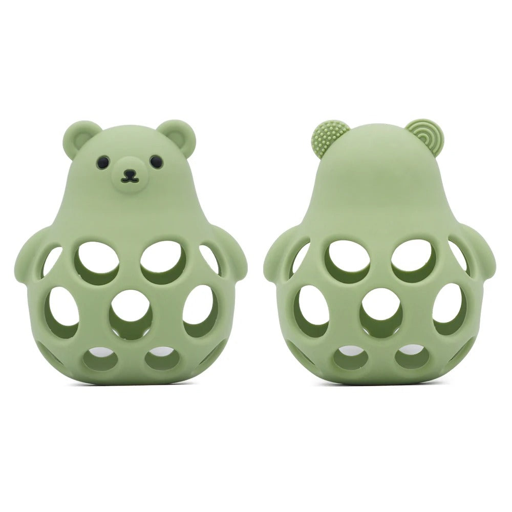 1Pcs Silicone Baby Teether Toys Cartoon Animal Shape Teethers Ring Sensory Toys For Toddlers BPA Free Chewing Toy Accessories