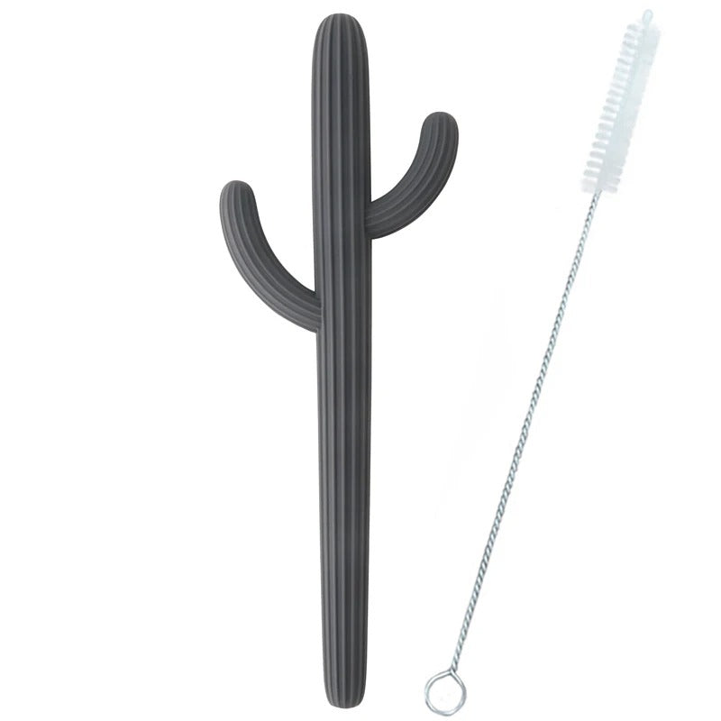Baby Shower Gifts Silicone Teethers Fidget Toys For Newborns Cactus Shape Straw Teething Infant Chewing Toy Children's Products
