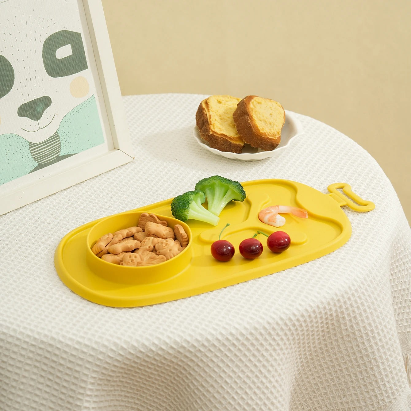 1PCS New Design Baby Silicone Bowl Anti-slip Feeding Dishes Plate Tableware For Training & Storage Portable Baby Shower Gift