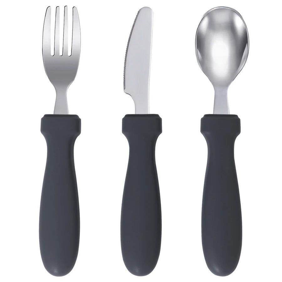 Newborn Stainless Steel Children's Tableware Spoon Fork Knife Set Dessert Spoon For Kids Baby Gadgets Feeding Cutlery Baby Stuff