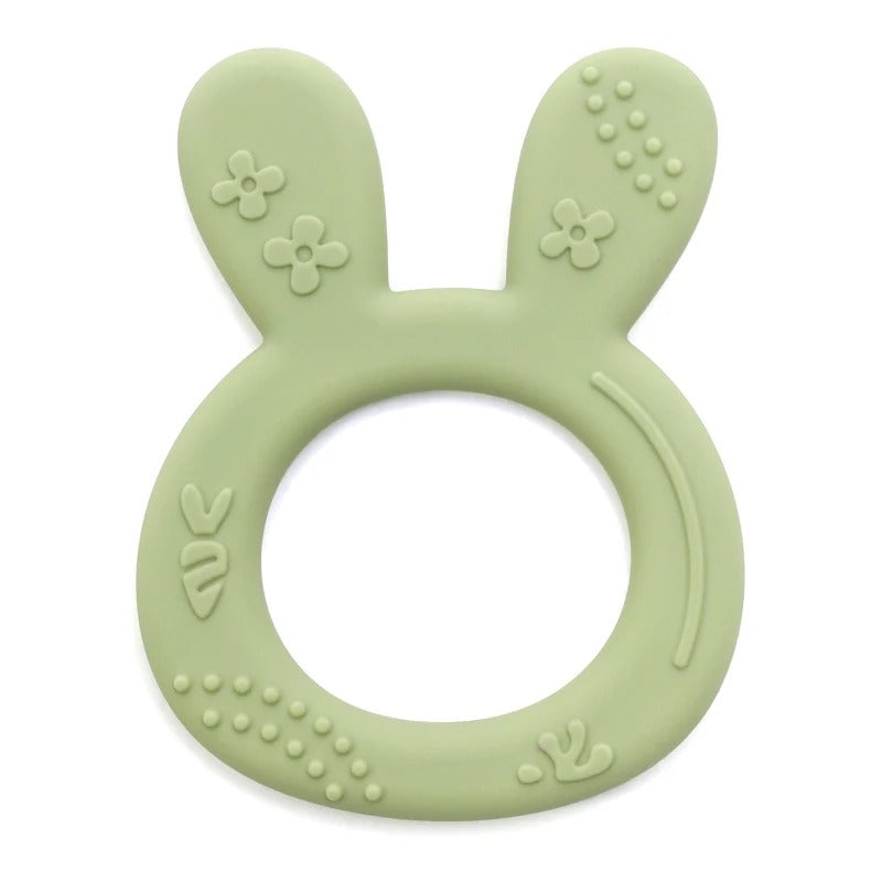 1PCS BPA Free Baby Silicone Teether Toy Cute Chewing Teething Toys Kids Teething Ring Sensory Toys For Toddlers Teether Toy