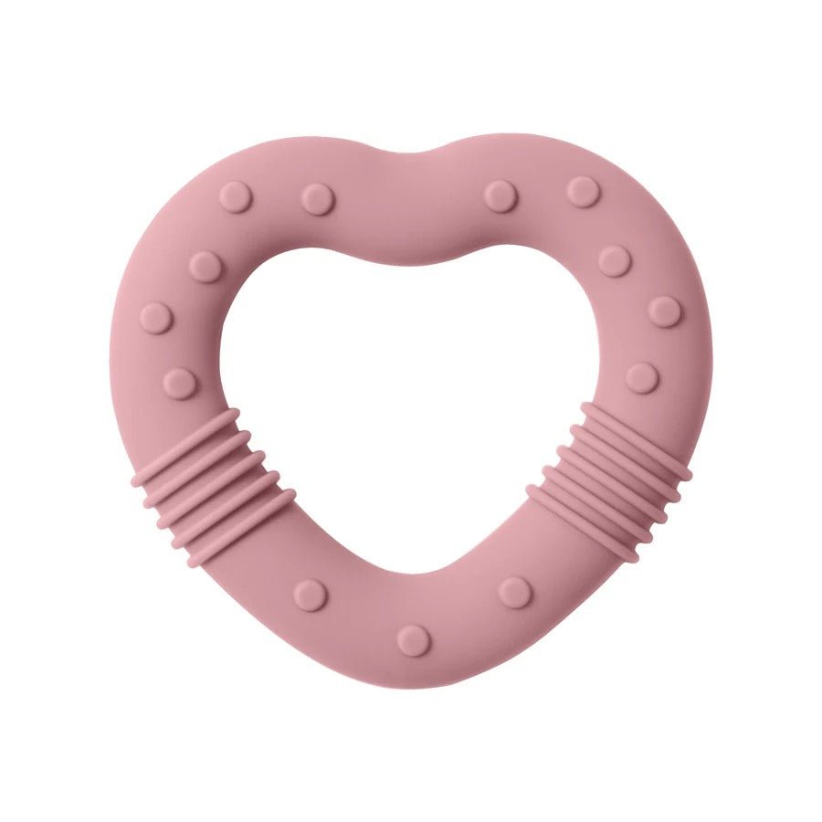1PCS Silicone Baby Teether Toy BPA Free Love Heart Shape Molar For Newborn Teether Chewing Toys Teething Ring Baby Accessories