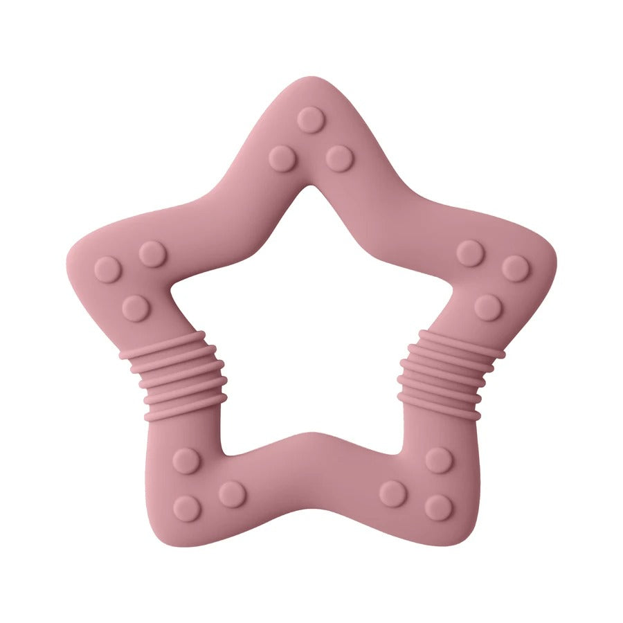 1PCS Silicone Baby Teether Toy BPA Free Cartoon Star Molar For Newborn Teether Chewing Toys Teething Ring Baby Accessories