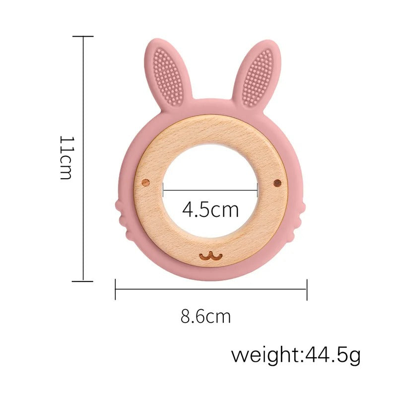 Cartoon Rabbit Teething Infant Chewing Toy Silicone Baby Teethers Nursing Gift For Kids Accessories Toy Baby Stuff