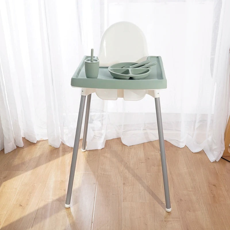New Design BPA Free Coverage Silicone Placemat Baby Highchair Feeding Solid Food Plate Mat Children's Tableware