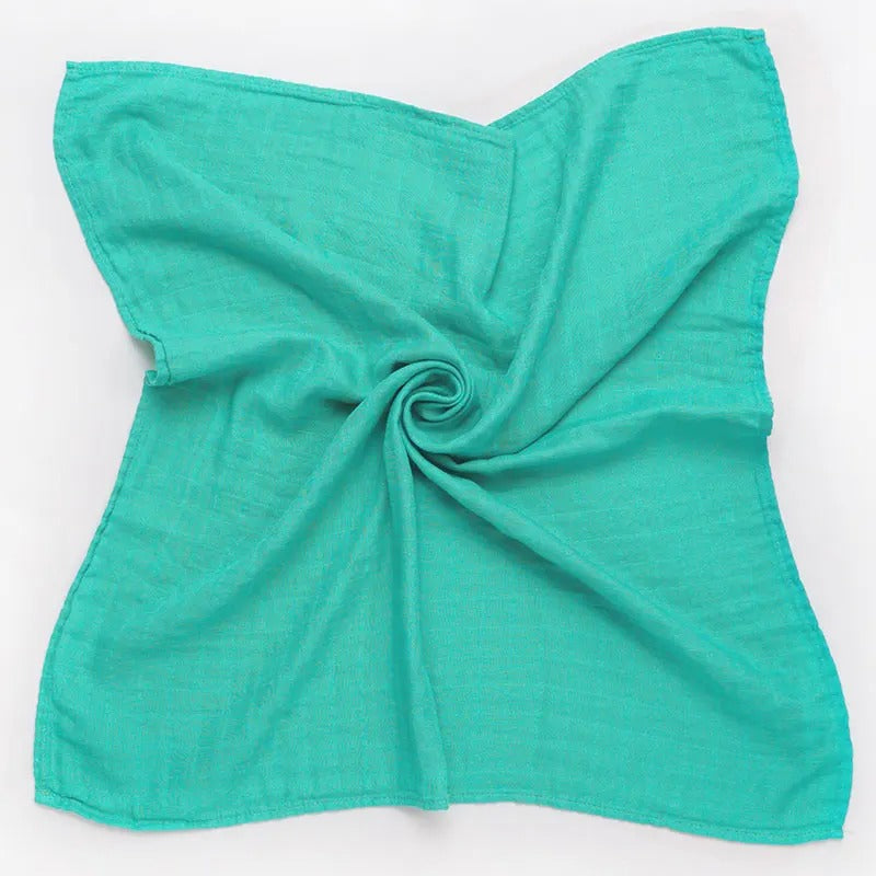 Muslin 70%Bamboo 30%Cotton Baby Blanket Baby Bed Soft Swaddle Newborn Pure Color Feeding Bibs Bandana Burp Cloth Towel Scarf