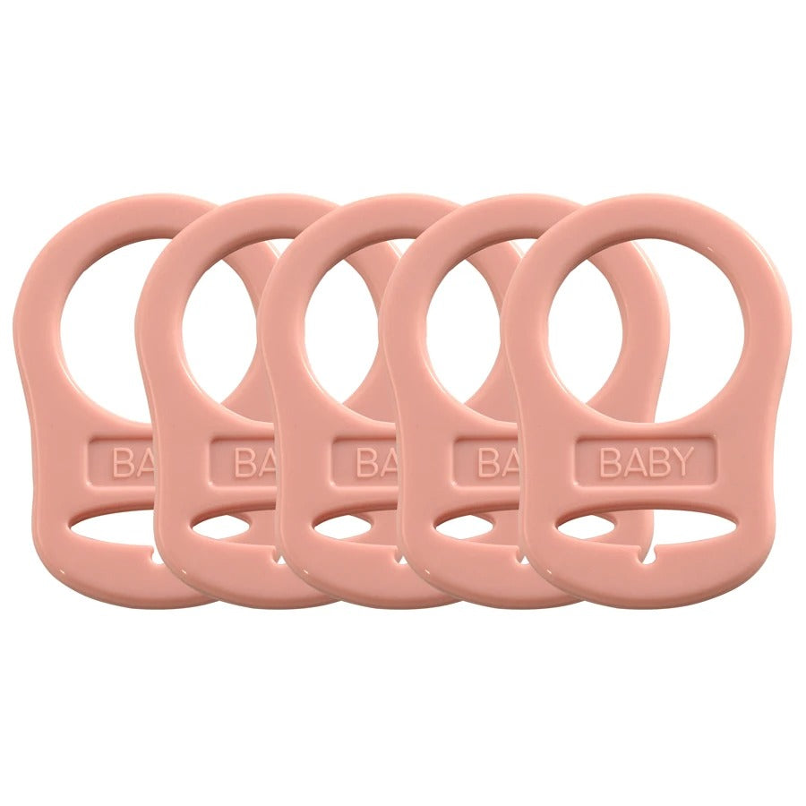 5PCS Soft Silicone Baby Dummy Pacifier Holder Clip Adapter Button Baby Mam Ring Newborn Nipple Teether Toys Baby Accessories