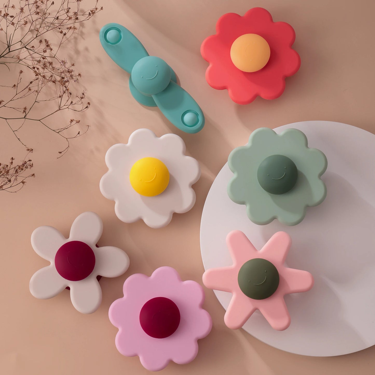 1PCS Silicone Baby Teether Sucker Chewing Toy BPA Free Infant Sensory Teething Toy 0-12 Months Gift Toddler Fidget Toys