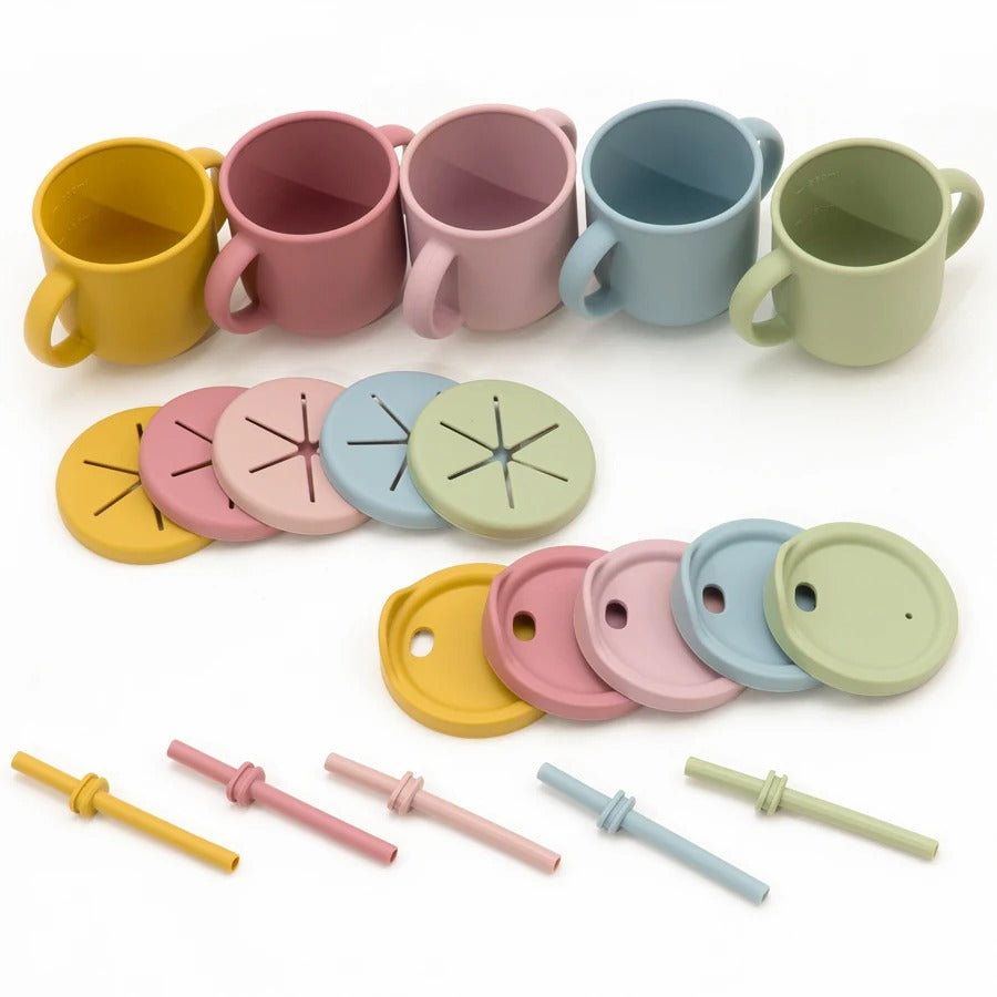 New Design Portable Multi-Function Drinking Cup Baby Feedin Liquid Feed Leak-Proof Straw Cup Food Storage Snack Cup