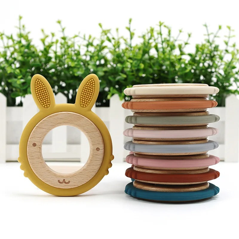 Cartoon Rabbit Teething Infant Chewing Toy Silicone Baby Teethers Nursing Gift For Kids Accessories Toy Baby Stuff