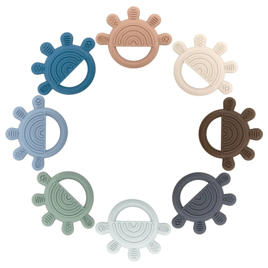 1pc Silicone Teether Toy BPA Free 0-12 Baby Toys Teething Ring Sensory Toys For Kids Chewing Teething Soothing Toys Accessories