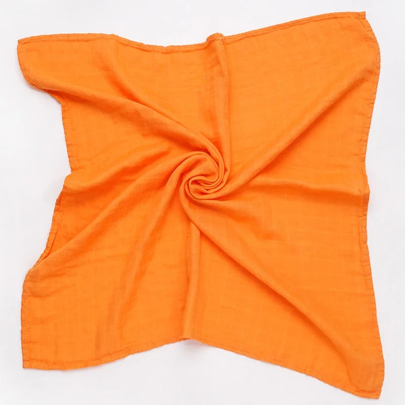 Muslin 70%Bamboo 30%Cotton Baby Blanket Baby Bed Soft Swaddle Newborn Pure Color Feeding Bibs Bandana Burp Cloth Towel Scarf