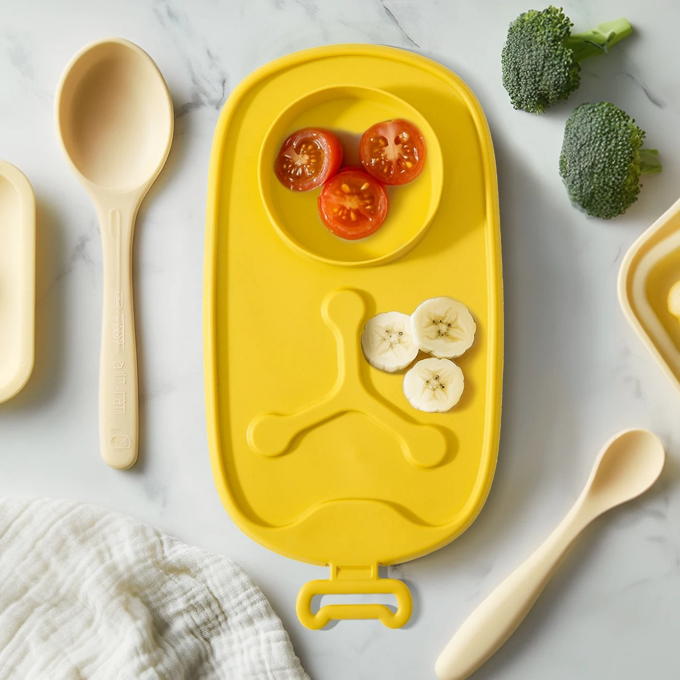 1PCS New Design Baby Silicone Bowl Anti-slip Feeding Dishes Plate Tableware For Training & Storage Portable Baby Shower Gift