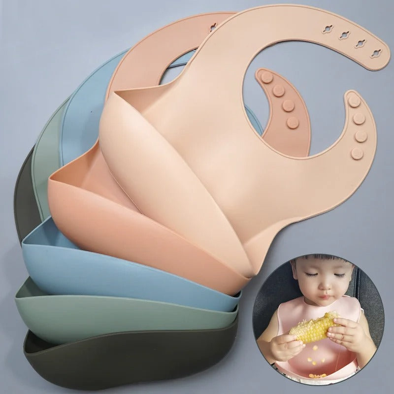 Best Gifts For Newborns Solid Silicone Baby Feeding Bibs Burp Cloths Bandana Fashionable Aprons Breastplate Baby Stuff