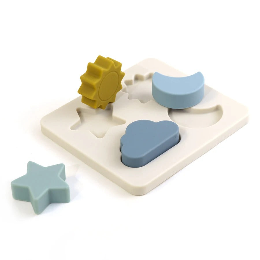 1 Set of Cartoon 3D Wooden Silicone Puzzle Baby Montessori Toys Toddlers Educational Traffic Jigsaw Puzzle Set Children Toys