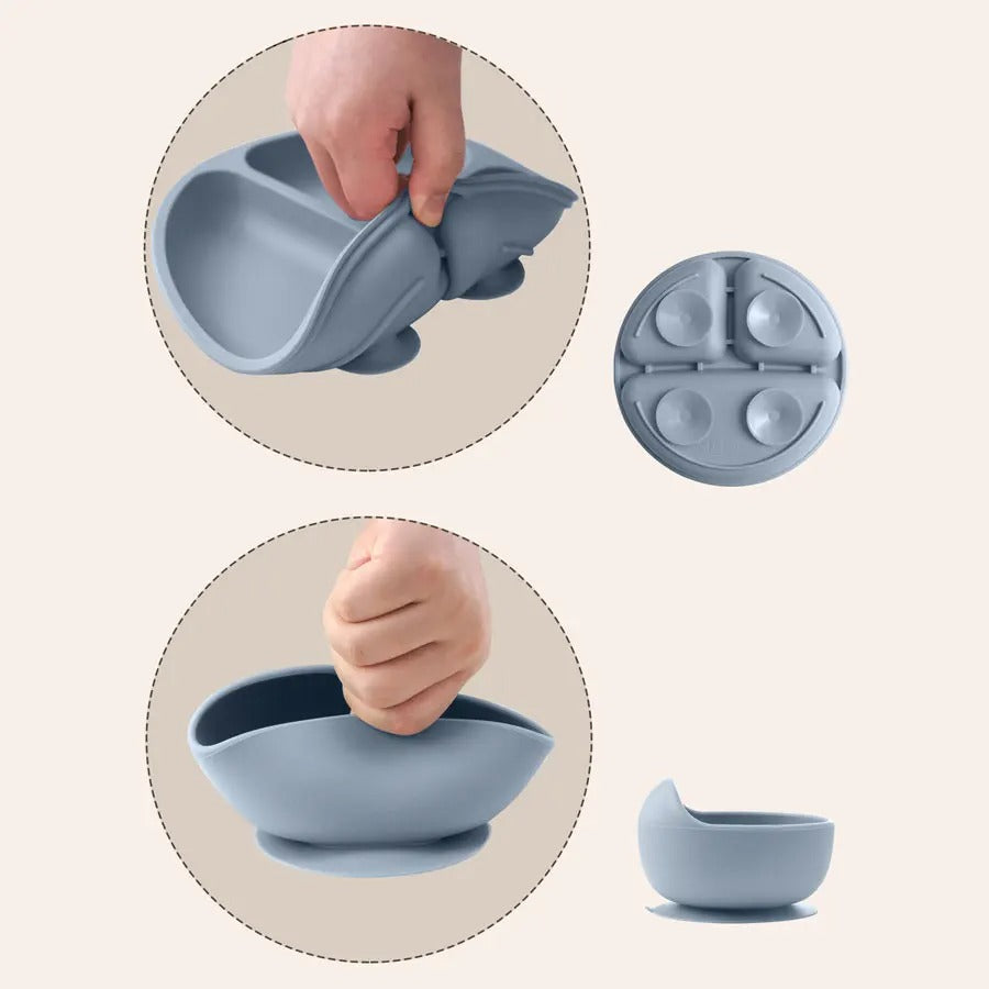 8PCS/Set BPA Free Silicone Baby Feeding Set Sucker Bowl Dishes Plate Straw Cup Spoon Forks Baby Bib For Children's Tableware