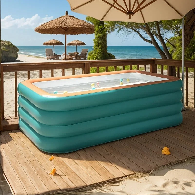 Thickened PVC inflatable swimming pool for adults and children outdoor water party summer garden courtyard home foldable pool
