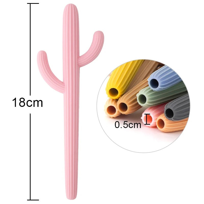 Baby Shower Gifts Silicone Teethers Fidget Toys For Newborns Cactus Shape Straw Teething Infant Chewing Toy Children's Products