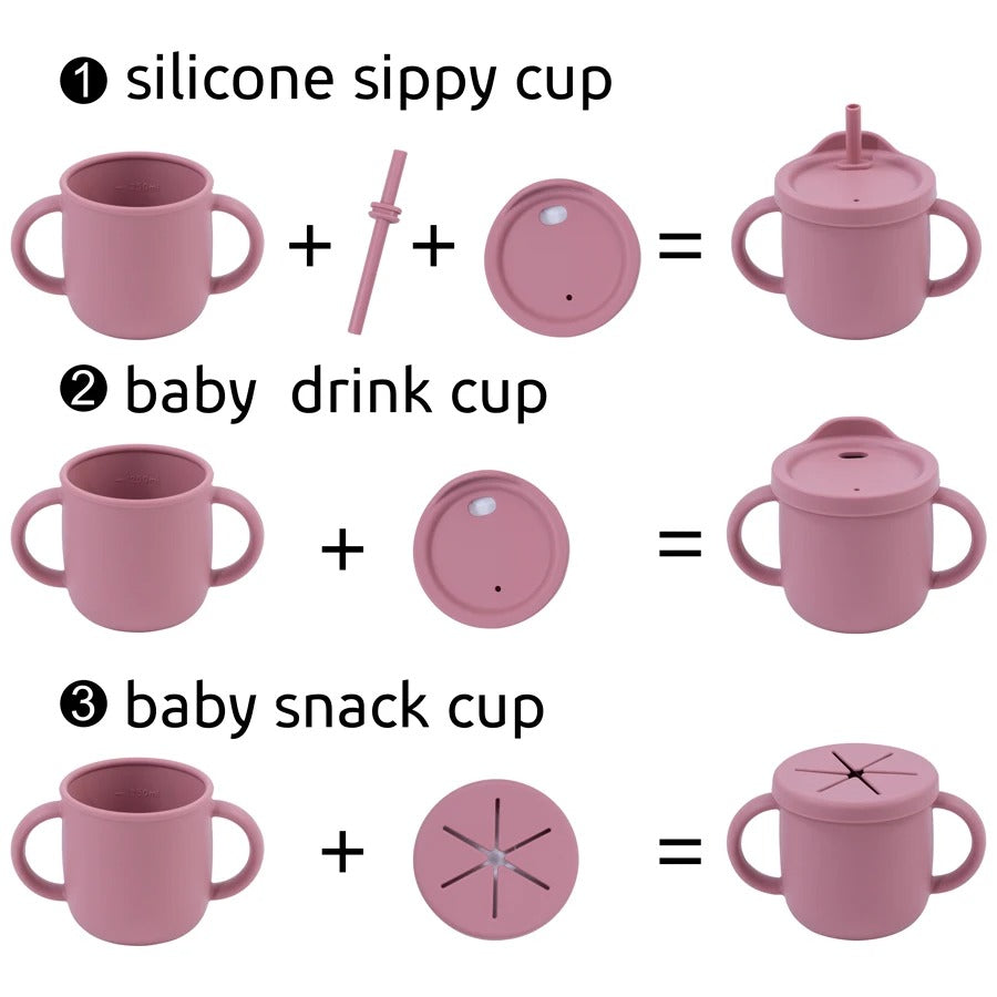 New Design Portable Multi-Function Drinking Cup Baby Feedin Liquid Feed Leak-Proof Straw Cup Food Storage Snack Cup
