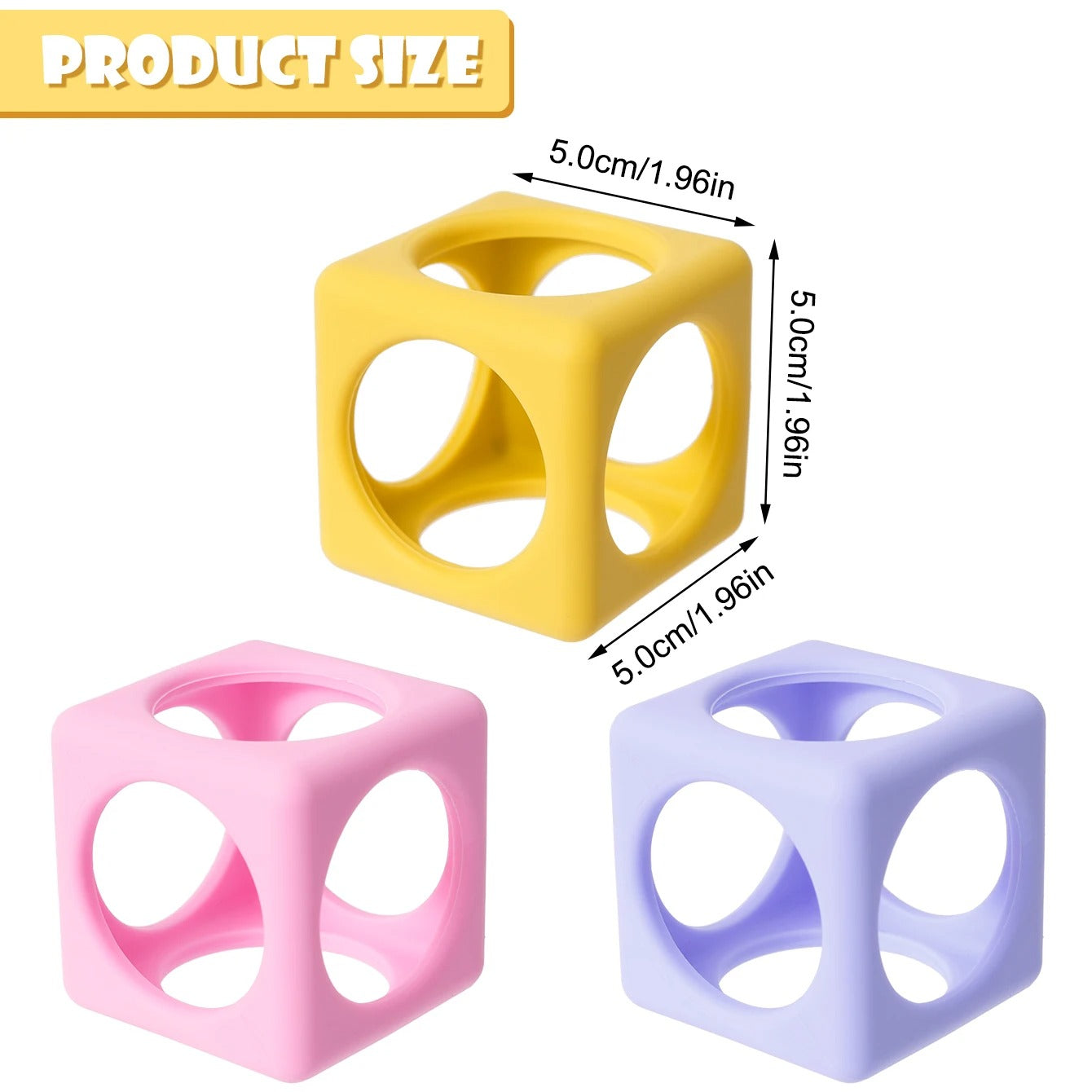 1Pcs Baby Silicone Teether Toys BPA Free Silicone Square Nursing Teething Chewing Toy Kids Teether Toys Baby Molar Accessories