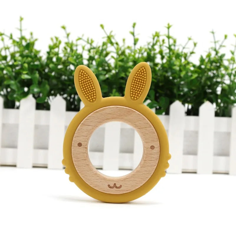 Cartoon Rabbit Teething Infant Chewing Toy Silicone Baby Teethers Nursing Gift For Kids Accessories Toy Baby Stuff