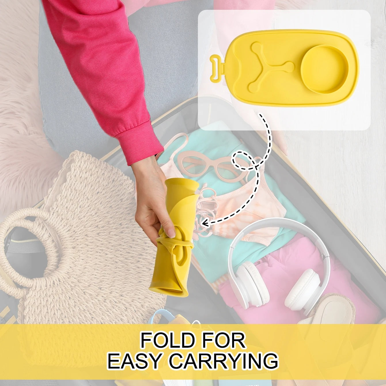 1PCS New Design Baby Silicone Bowl Anti-slip Feeding Dishes Plate Tableware For Training & Storage Portable Baby Shower Gift