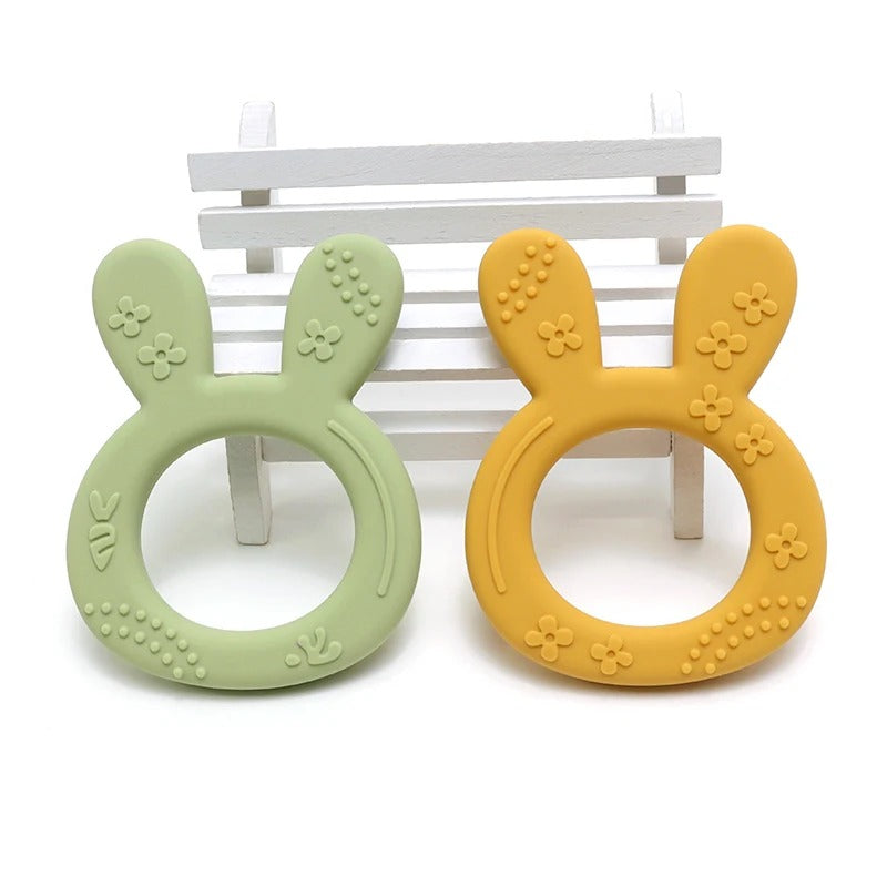 1PCS BPA Free Baby Silicone Teether Toy Cute Chewing Teething Toys Kids Teething Ring Sensory Toys For Toddlers Teether Toy