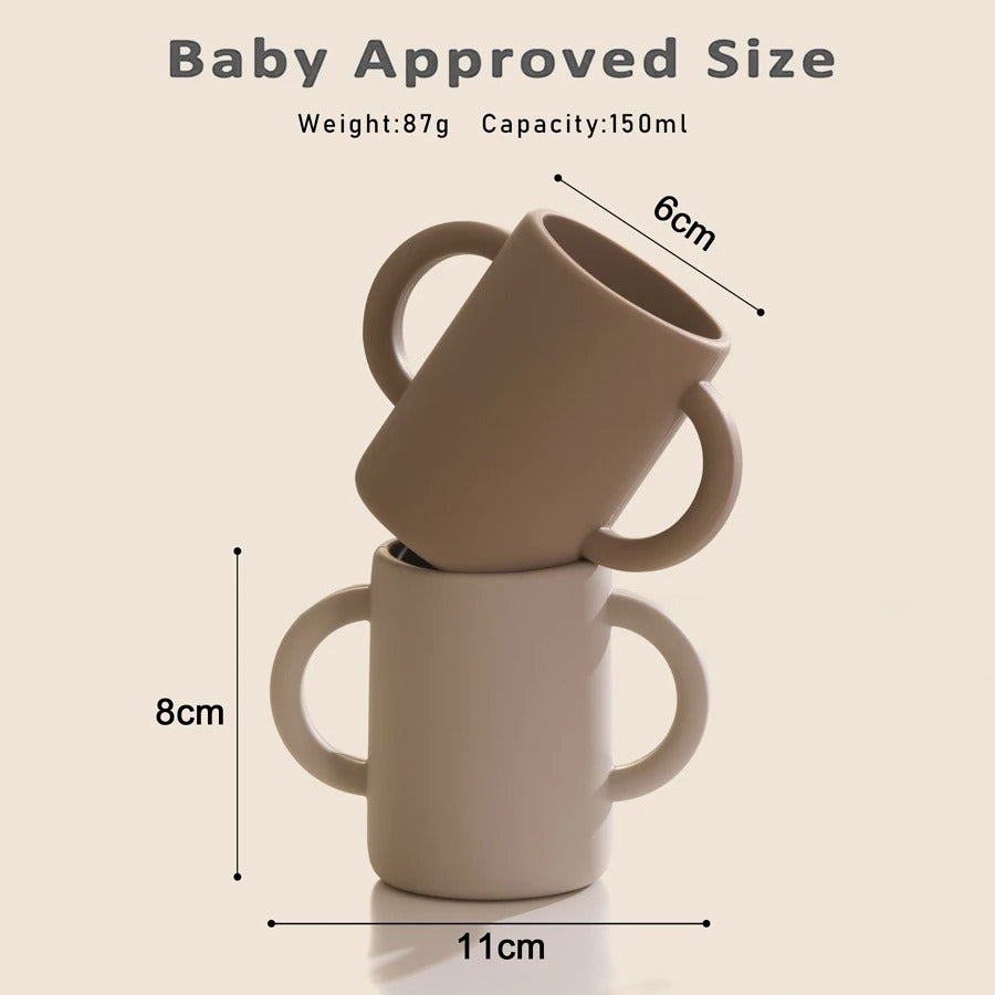 Baby Silicone Feeding Toddler Cups Tableware Child Bottle Learning Drinking Cup With Handle BPA Free Baby Items