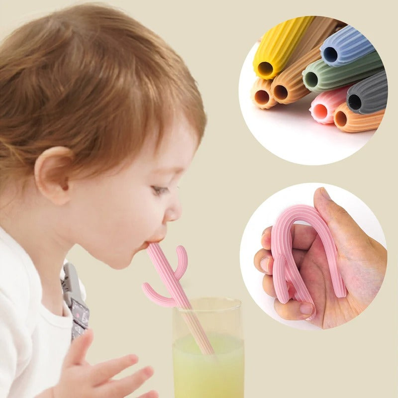 Baby Shower Gifts Silicone Teethers Fidget Toys For Newborns Cactus Shape Straw Teething Infant Chewing Toy Children's Products