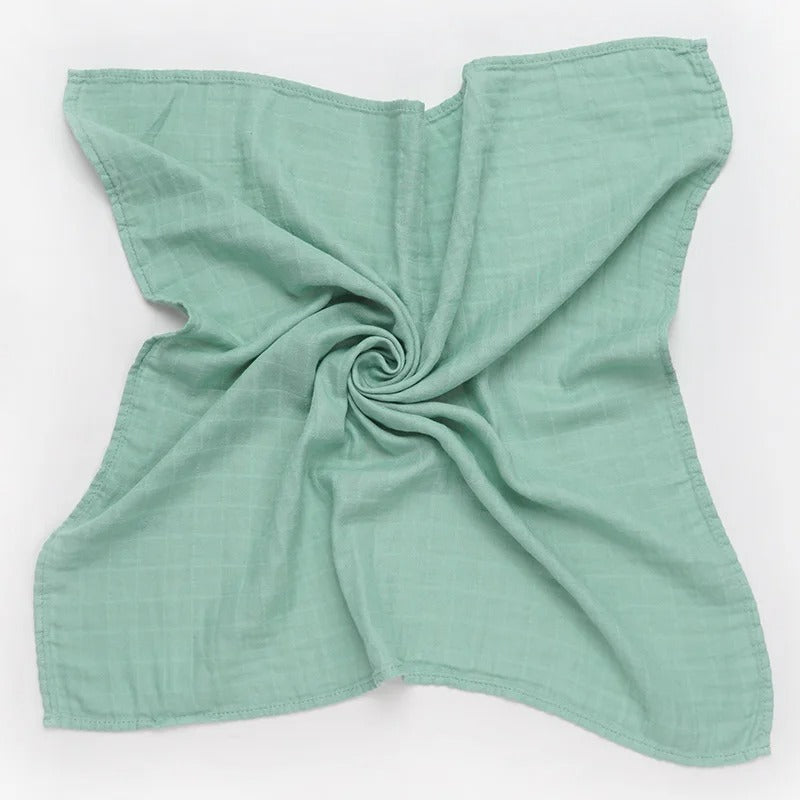 Muslin 70%Bamboo 30%Cotton Baby Blanket Baby Bed Soft Swaddle Newborn Pure Color Feeding Bibs Bandana Burp Cloth Towel Scarf