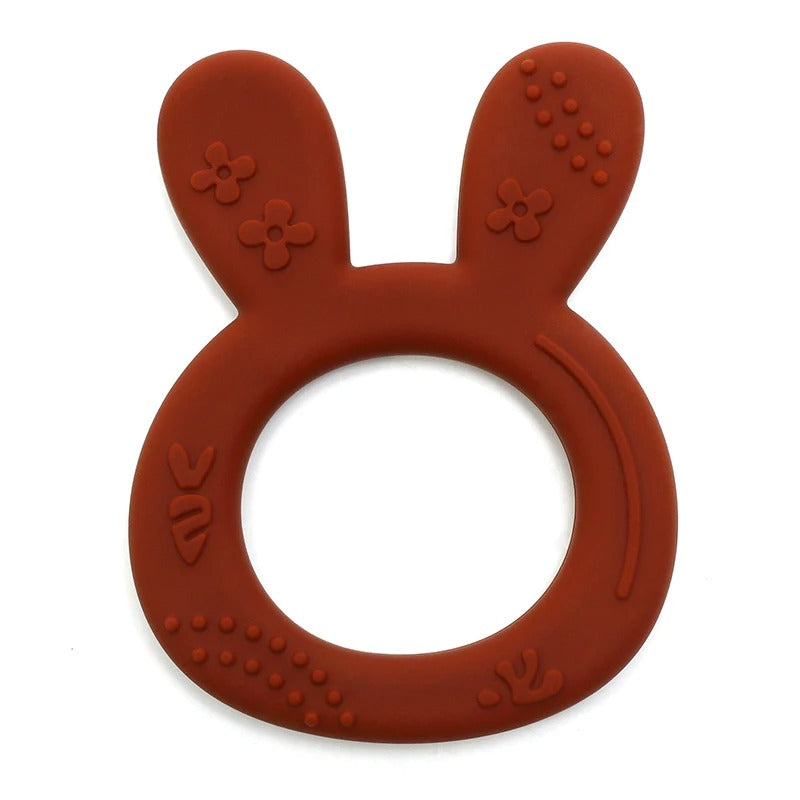 1PCS BPA Free Baby Silicone Teether Toy Cute Chewing Teething Toys Kids Teething Ring Sensory Toys For Toddlers Teether Toy