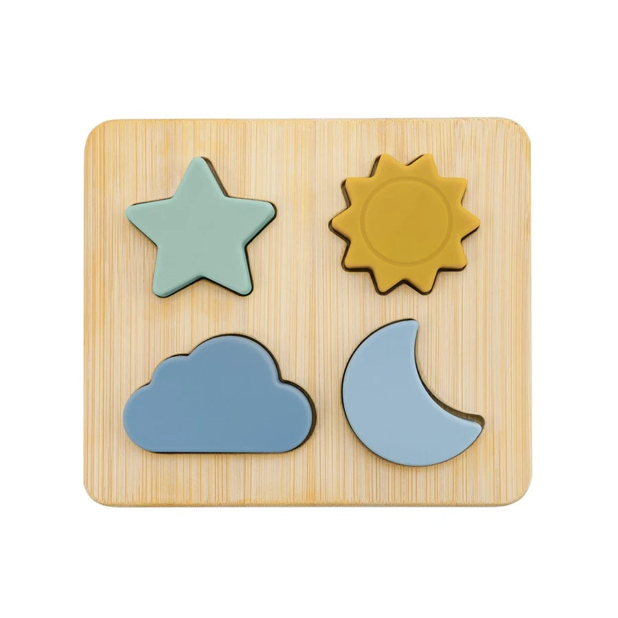 1 Set of Cartoon 3D Wooden Silicone Puzzle Baby Montessori Toys Toddlers Educational Traffic Jigsaw Puzzle Set Children Toys