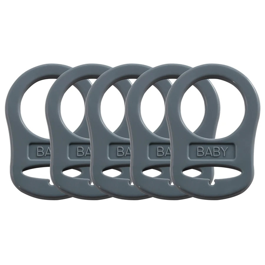 5PCS Soft Silicone Baby Dummy Pacifier Holder Clip Adapter Button Baby Mam Ring Newborn Nipple Teether Toys Baby Accessories