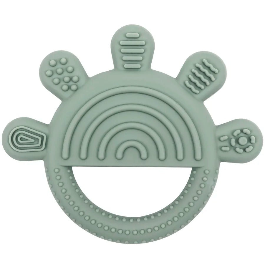1pc Silicone Teether Toy BPA Free 0-12 Baby Toys Teething Ring Sensory Toys For Kids Chewing Teething Soothing Toys Accessories
