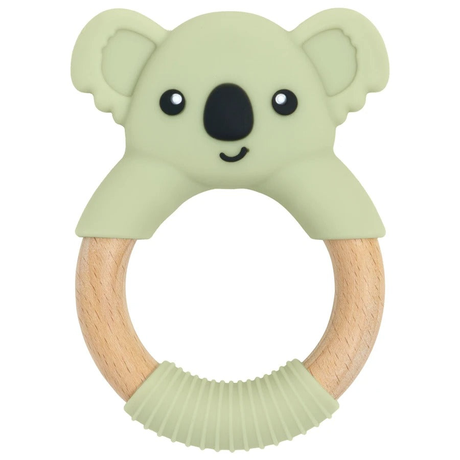 1PC BPA Free Koala Wood Ring Kids Teething Rodent Infant Baby Teether Toys Baby Gym Mobile Rattles Newborn Educational Toys
